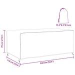 vidaXL Housse pour mobilier d'extérieur Noir 240 x 110 x 70 cm 420D