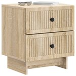 vidaXL Cabinet de chevet 2 Pièces Chêne Sonoma 43 x 34 5 x 47 5 cm
