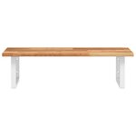 vidaXL Étagère de vasque murale acier et bois massif d'acacia