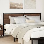 vidaXL Tête de lit chêne marron 180 cm bois d'ingénierie et acier