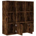 vidaXL Armoire à livres Chêne fumé 98x30x98 cm