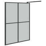 vidaXL Écran de douche 140x195 cm Verre trempé foncé