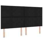 vidaXL Lit à ressorts avec matelas et banc noir 180x200 cm Tissu