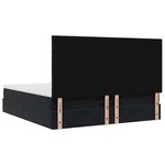VidaXL Cadre de lit ottoman avec matelas noir 160x200 cm velours