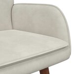 vidaXL Sofa 2 places Crème 115 x 61 x 87 cm Velours (V)