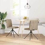 vidaXL Chaise à manger gris clair similicuir daim