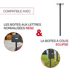 Pied Elliptique à sceller pour boîtes aux lettres Renz - gris anthracite - RENZ