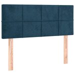 vidaXL Sommier à lattes de lit et matelas et LED Bleu foncé 90x200 cm