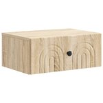 vidaXL Cabinet de chevet mural 2 Pièces Chêne Sonoma 49 x 34 5 x 20 cm