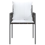 vidaXL Chaises de jardin et coussins lot de 6 marron 54x61x83 cm rotin