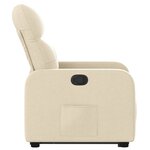 vidaXL Fauteuil inclinable Crème Tissu