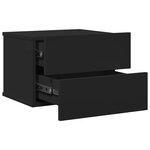 vidaXL Table de chevet Noir 40x30x30 cm Bois d'ingénierie