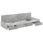 vidaXL Cadre de lit Gris béton 98 5 x 200 cm Bois d'ingénierie