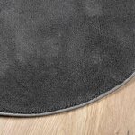 vidaXL Tapis OVIEDO à poils courts anthracite Ø 200 cm