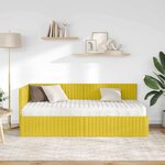 vidaXL Cadre de lit d'angle avec matelas 2 pc Jaune 90 x 190 cm