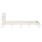 vidaXL Cadre de lit sans matelas blanc bois massif 160x200 cm