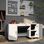 vidaXL Bureau Blanc 140x50x75 cm Bois d'ingénierie
