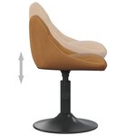 vidaXL Chaises pivotantes à manger lot de 4 marron velours