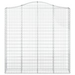 vidaXL Paniers à gabions arqués 6 Pièces 200x30x200/220 cm fer galvanisé