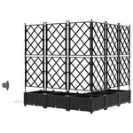 vidaXL Jardinières avec Système d'Irrigation 5 Pièces Noir