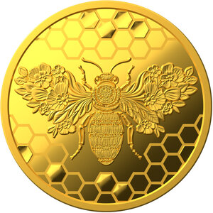 Monnaie GOLD BEE 1/25 Oz Or 5$ Niue 2026 (PRÉCOMMANDE)