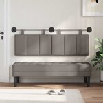 vidaXL Tête de lit suspendue Taupe Velours