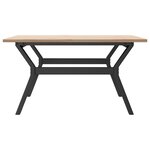 vidaXL Table basse cadre en Y 90x90x45 cm bois de pin massif et acier