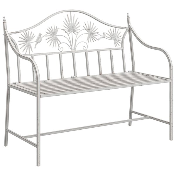 vidaXL Banc Blanc Métal 104 x 52 5 x 89 cm Fabriqué pour Durer