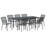 Ensemble de meubles de couloir vidaXL 9 pièces Anthracite Acier