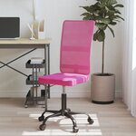 vidaXL Chaise de bureau réglable en hauteur rose tissu en maille