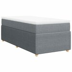 vidaXL Sommier à lattes de lit avec matelas gris clair 80x200 cm tissu