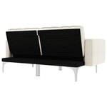 vidaXL Canapé-lit crème tissu