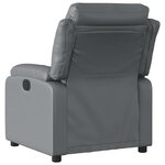vidaXL Fauteuil de massage inclinable Gris Similicuir