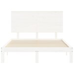 vidaXL Cadre de lit sans matelas blanc bois de pin massif