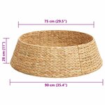 vidaXL Collier de sapin de Noël Marron 90 x 90 x 28 cm Jacinthe d'eau