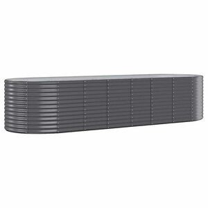 vidaXL Lit surélevé de jardin Acier galvanisé Anthracite
