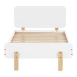 Lit junior 90x200 blanc Sommier