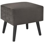vidaXL Tables de chevet 2 Pièces Gris 40x35x40 cm Velours