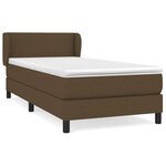 vidaXL Sommier à lattes de lit avec matelas Marron foncé 80x200 cm