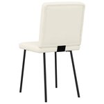 vidaXL Chaises à manger lot de 2 Crème Velours