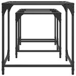 vidaXL Tables basses gigognes 2 Pièces dessus en verre transparent acier