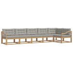 vidaXL Ensemble de canapés d'extérieur 4 pc Blanc et gris clair