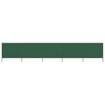 vidaXL Paravent 5 panneaux Tissu 600 x 160 cm Vert