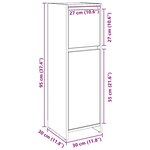 vidaXL Meuble de Salle de Bain avec tiroir Chêne noir 30 x 30 x 95 cm