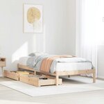 vidaXL Cadre de lit sans matelas 90x190 cm bois de pin massif