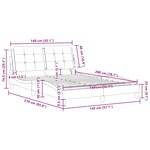 VidaXL Cadre de lit sans matelas Zadar cappuccino 140x200 cm similicuir