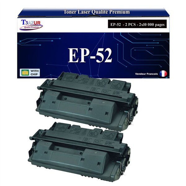 T3AZUR -2x Toners compatibles avec Canon EP52 (3839A003) pour Canon LBP1760  LBP1760E  LBP-1760  LBP-1760E