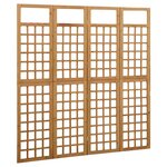vidaXL Cloison de séparation à 4 panneaux Bois de pin solide 161x180cm