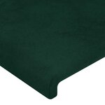 vidaXL Tête de lit avec oreilles Vert foncé 163x23x78/88 cm Velours