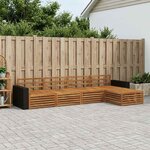 vidaXL Ensemble de canapés d'extérieur 5 Pièces Naturel